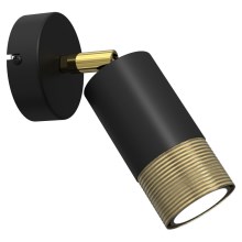 Настенный точечный светильник LINK 1xGU10/8W/230V черная/латунь