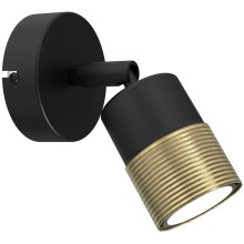 Настенный точечный светильник MIZU 1xGU10/8W/230V черная/латунь