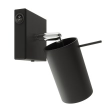 Настенный точечный светильник RING 1xGU10/40W/230V черный