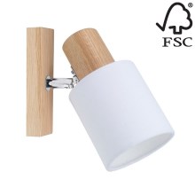 Настенный точечный светильник TREEHOUSE 1xE27/25W/230V дуб - сертифицировано FSC