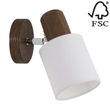 Настенный точечный светильник TRENDY 1xE27/15W/230V сосна - сертифицировано FSC