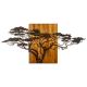 Настенное украшение 144x70 см дерево дерево/металл