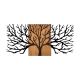 Настенное украшение 150x70 см дерево дерево/металл