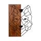 Настенное украшение 45,5x58 см волк дерево/металл
