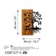Настенное украшение 46x58 см дерево дерево/металл
