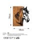Настенное украшение 48x58 см лошадь дерево/металл