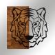 Настенное украшение 56x58 см тигр дерево/металл