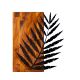 Настенное украшение 58x50 см лист дерево/металл