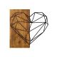 Настенное украшение 58x58 см сердце дерево/металл