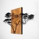 Настенное украшение 70x144 см дерево/металл