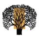 Настенное украшение 93x86 см дерево дерево/металл