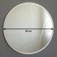 Настенное зеркало диаметр 60 см серебристый