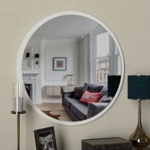 Настенное зеркало GLOB диаметр 59 см белое