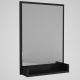 Настенное зеркало с полкой COSTA 75x45 см черный