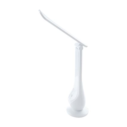 Настільна акумуляторна LED лампа з регулюванням яскравості LILLY LED/4W/5V 1200 mAh біла