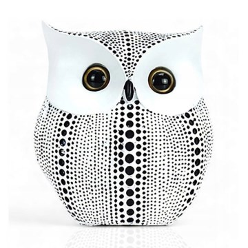 Настільна декорація 15 см біла/чорна