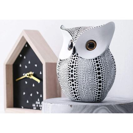 Настільна декорація 15 см біла/чорна