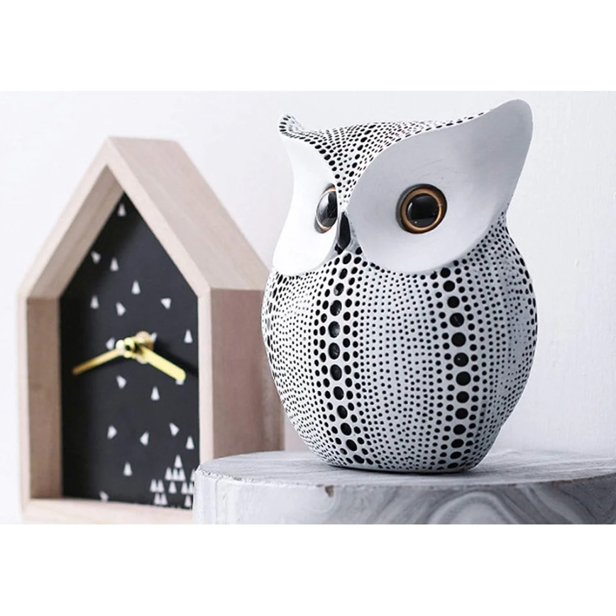 Настільна декорація 15 см біла/чорна