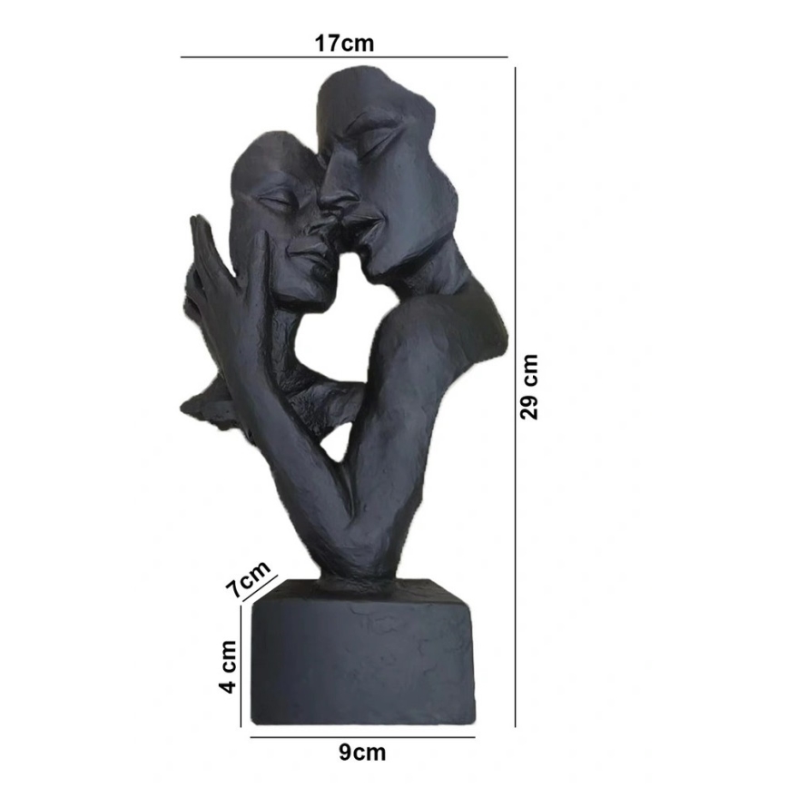 Настільна декоративна прикраса 29x9x17 см смола/чорна