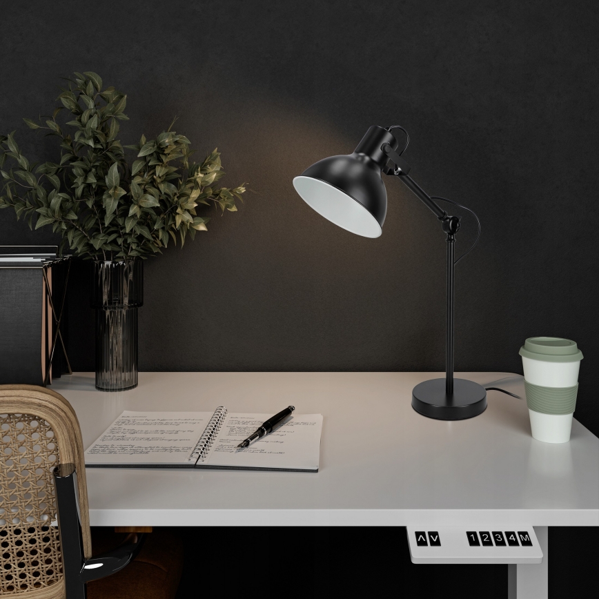 Настільна лампа 1xE27/40W/230V чорна