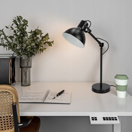 Настільна лампа 1xE27/40W/230V чорна