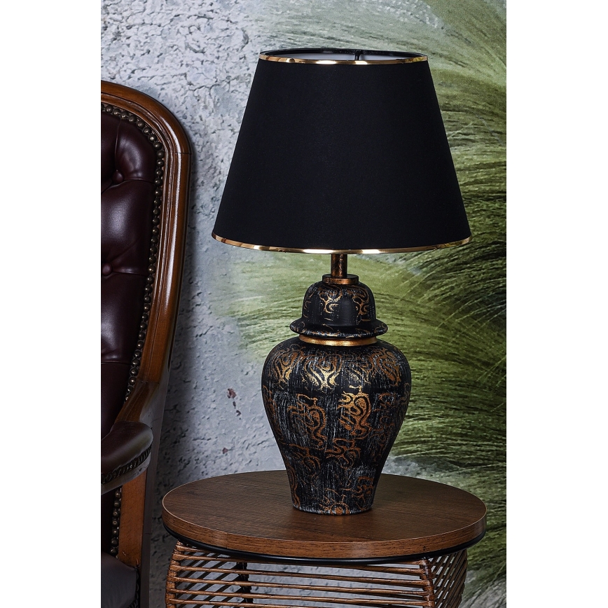 Настільна лампа 1xE27/40W/230V чорний