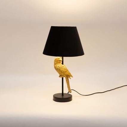 Настільна лампа 1xE27/40W/230V чорний/золотий