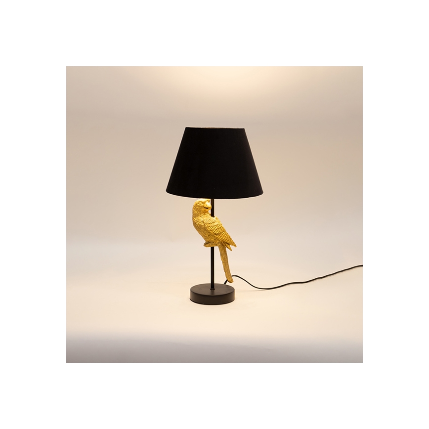 Настільна лампа 1xE27/40W/230V чорний/золотий