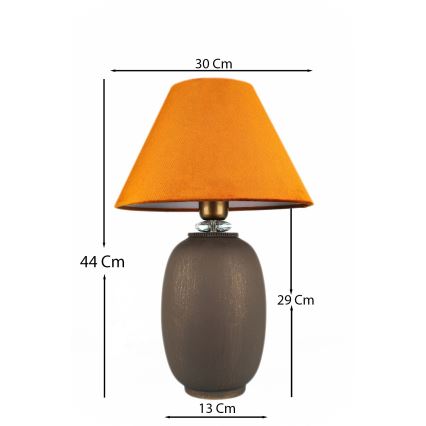 Настільна лампа 1xE27/40W/230V коричневий/помаранчевий