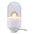Настільна лампа ASEL 1xE27/25W/230V мармур білий