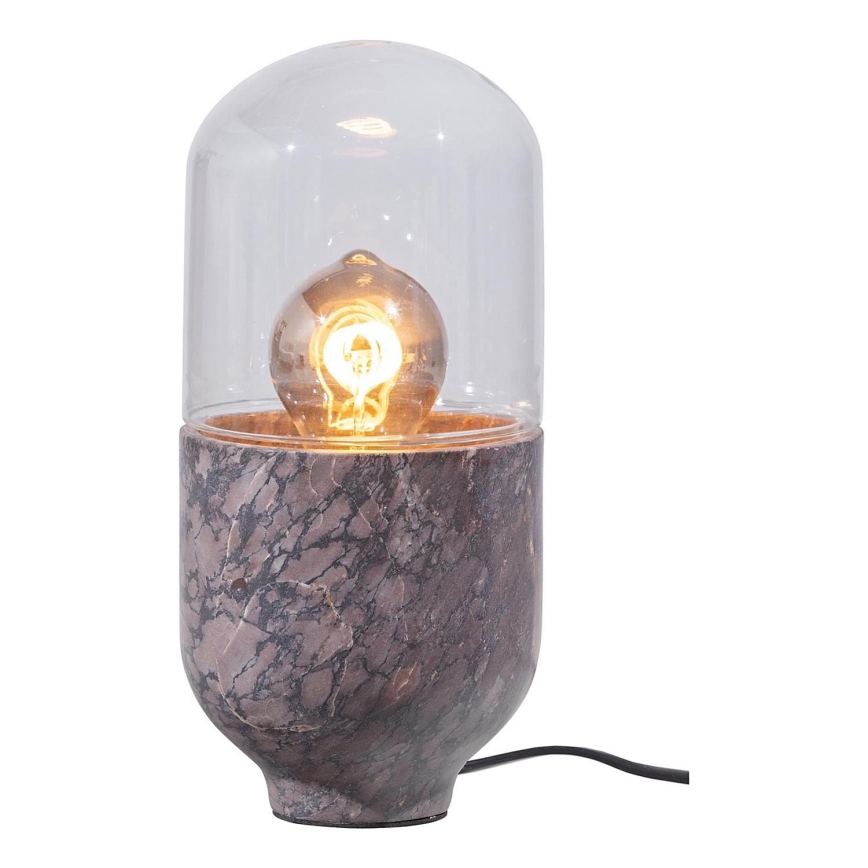 Настільна лампа ASEL 1xE27/25W/230V мармур сірий/коричневий