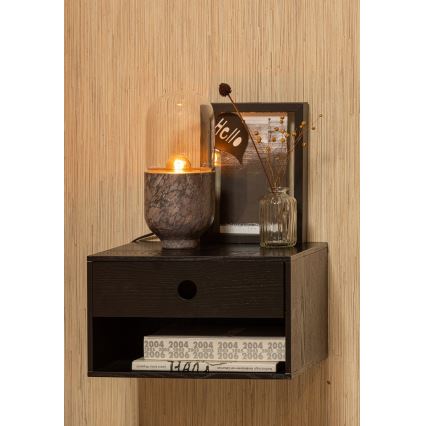 Настільна лампа ASEL 1xE27/25W/230V мармур сірий/коричневий