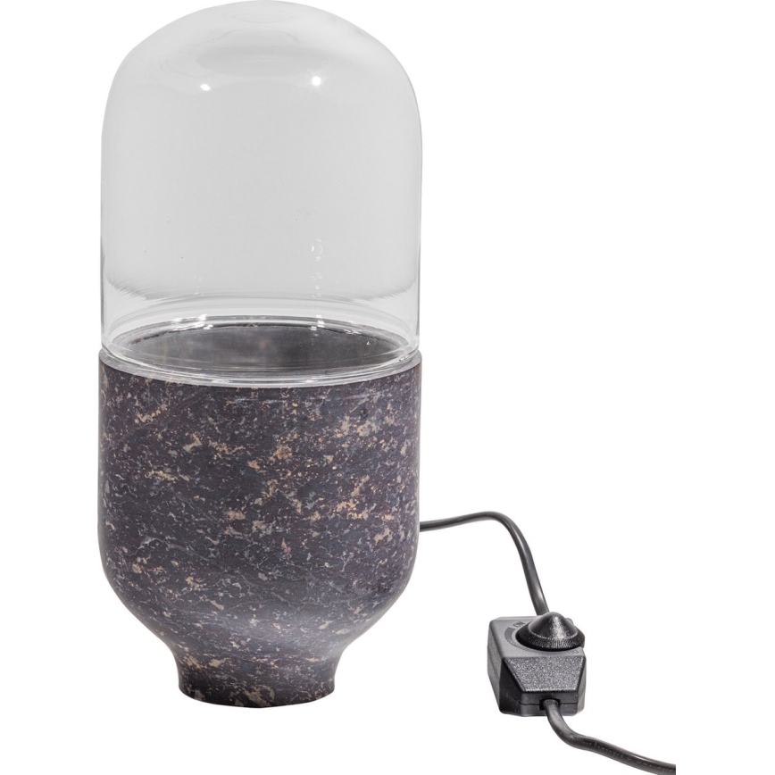 Настільна лампа ASEL 1xE27/25W/230V мармур сірий/коричневий