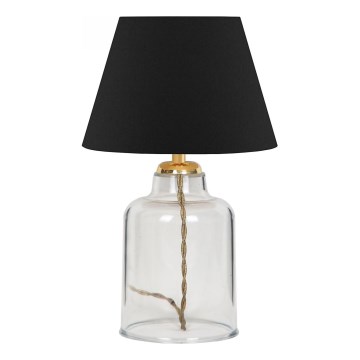 Настільна лампа AYD 1xE27/40W/230V чорна/прозора