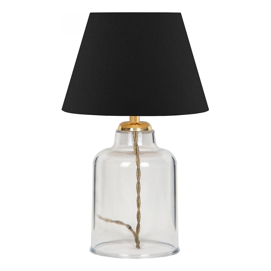 Настільна лампа AYD 1xE27/40W/230V чорна/прозора