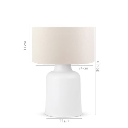 Настільна лампа AYD 1xE27/60W/230V бежевий/білий
