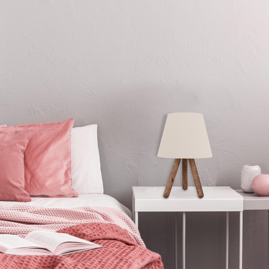 Настільна лампа AYD 1xE27/60W/230V бежевий/коричневий