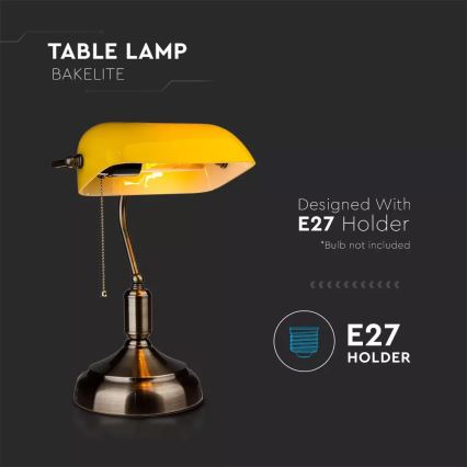 Настільна лампа BANKER 1xE27/60W/230V