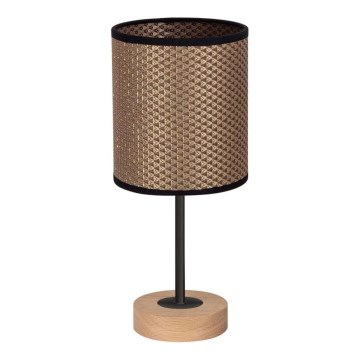 Настільна лампа BENITA 1xE27/60W/230V 30 см коричнева/дуб