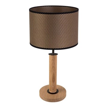 Настільна лампа BENITA 1xE27/60W/230V 48 cm коричнева/дуб