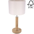Настільна лампа BENITA 1xE27/60W/230V 48 см кремовий/дуб – FSC сертифіковано