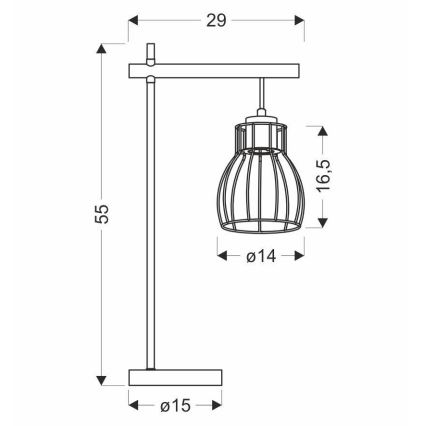 Настільна лампа BERNITA 1xE27/60W/230V