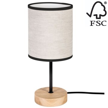 Настільна лампа BOHO 1xE27/25W/230V дуб – сертифіковано FSC