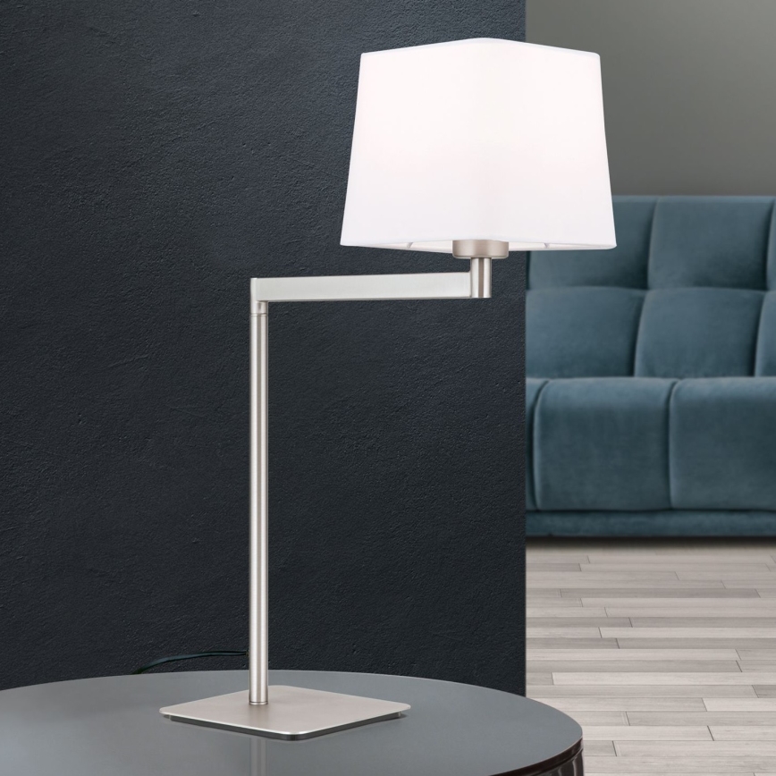 Настільна лампа CARLTON 1xE27/40W/230V білий/матовий хром