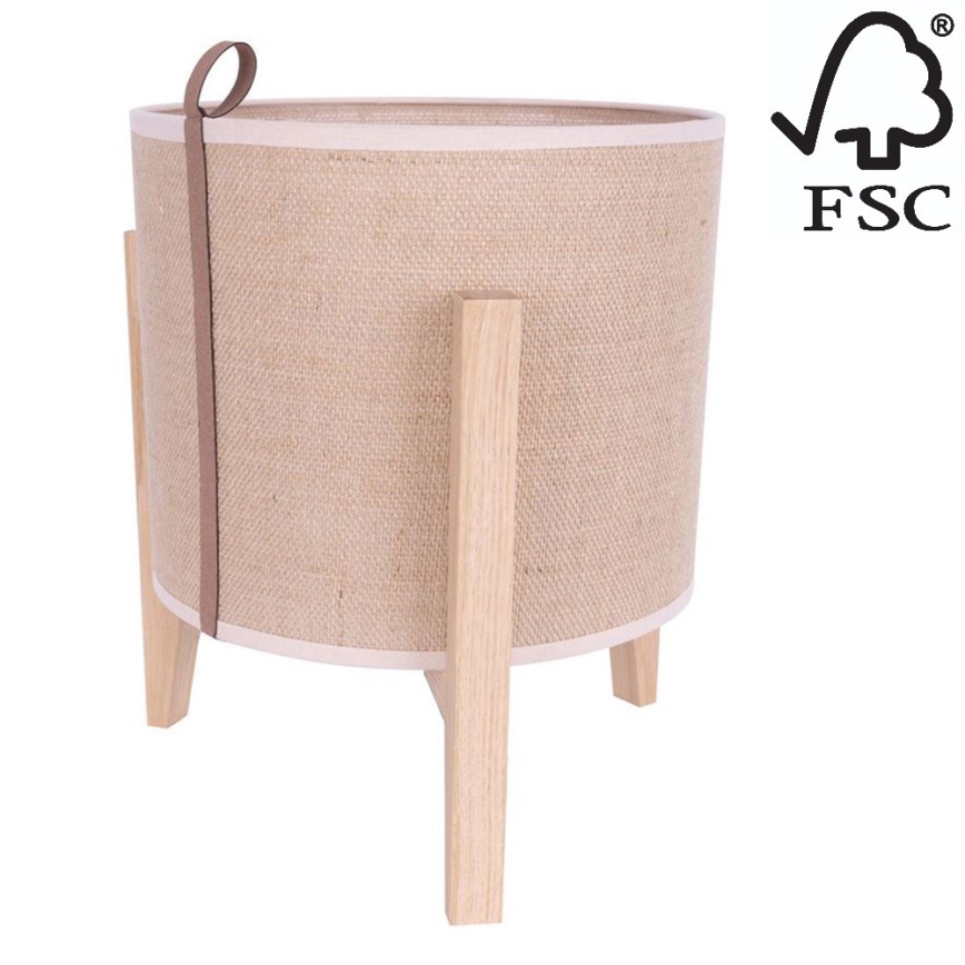 Настільна лампа CASIOPEA 1xE27/40W/230V 30 см дуб – FSC сертифіковано