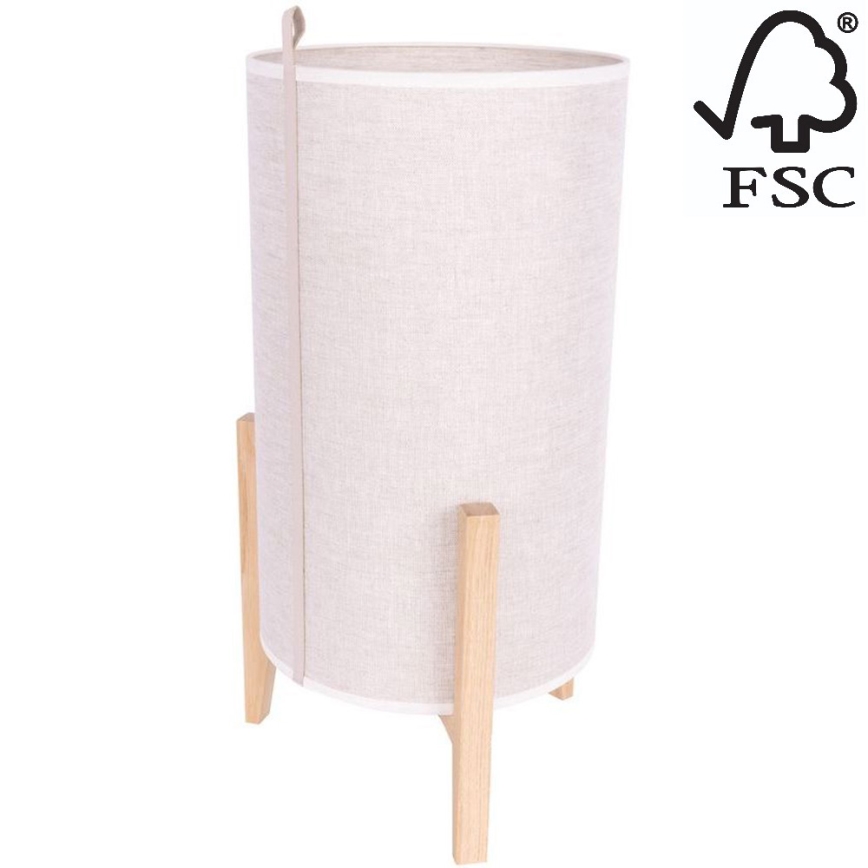 Настільна лампа CASIOPEA 1xE27/40W/230V 50 см дуб – FSC сертифіковано