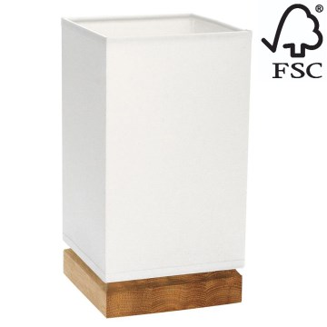 Настільна лампа FIRE 1xE27/25W/230V дуб/білий – сертифіковано FSC