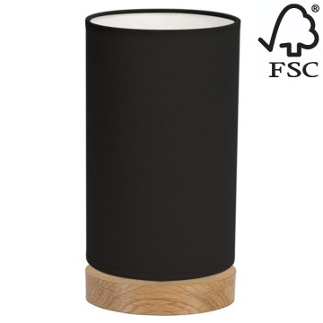 Настільна лампа FIRE 1xE27/25W/230V дуб/чорний – сертифіковано FSC