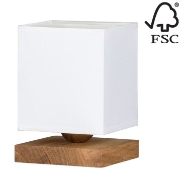 Настільна лампа INGER 1xE27/25W/230V дуб  – сертифіковано FSC