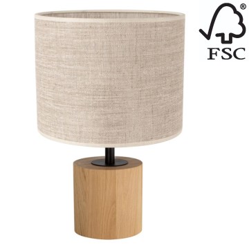 Настільна лампа KRETA 1xE27/25W/230V дуб/бежевий дуб – сертифіковано FSC